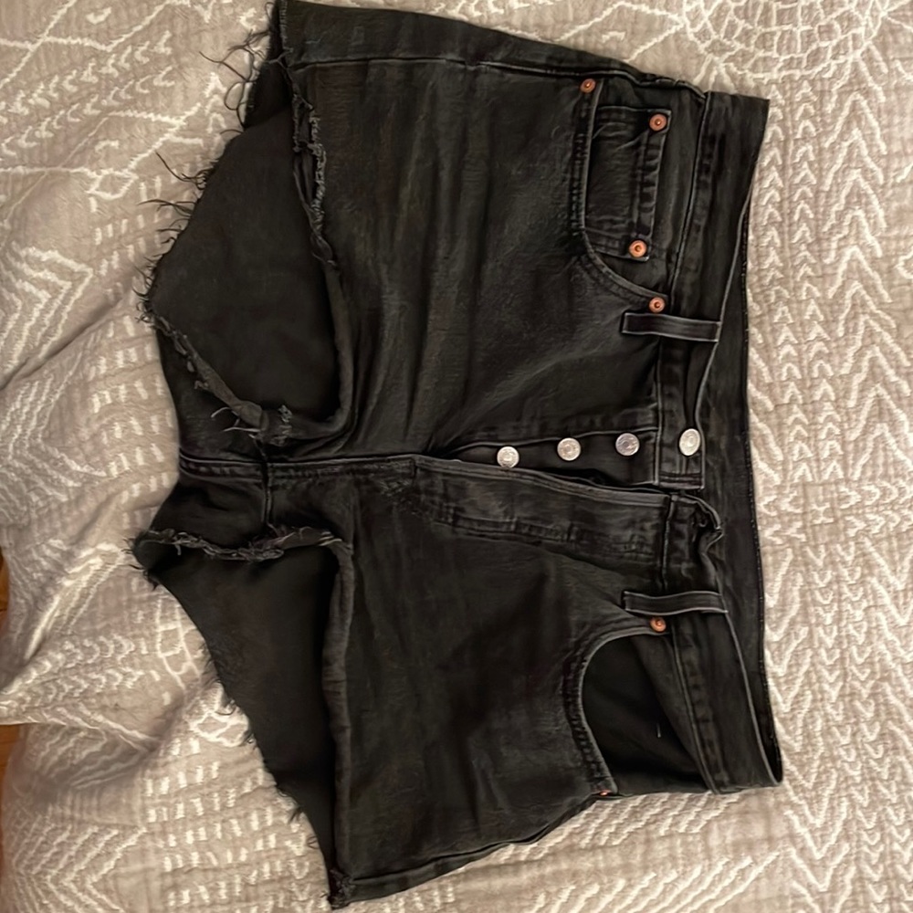 Levi’s distressed cutoffs, size 30
